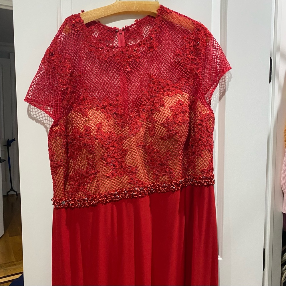 MacDuggal size 24 red gown worn once